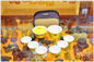 Bộ ấm trà màu tím Yixing Set với 6 Chén Trang chủ Cá nhân Sử dụng Màu Vàng