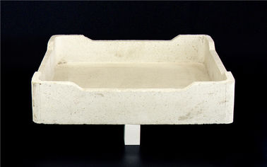 Cordierite White Ceramic Tray, Nội thất lò sưởi 230 * 230 * 80mm